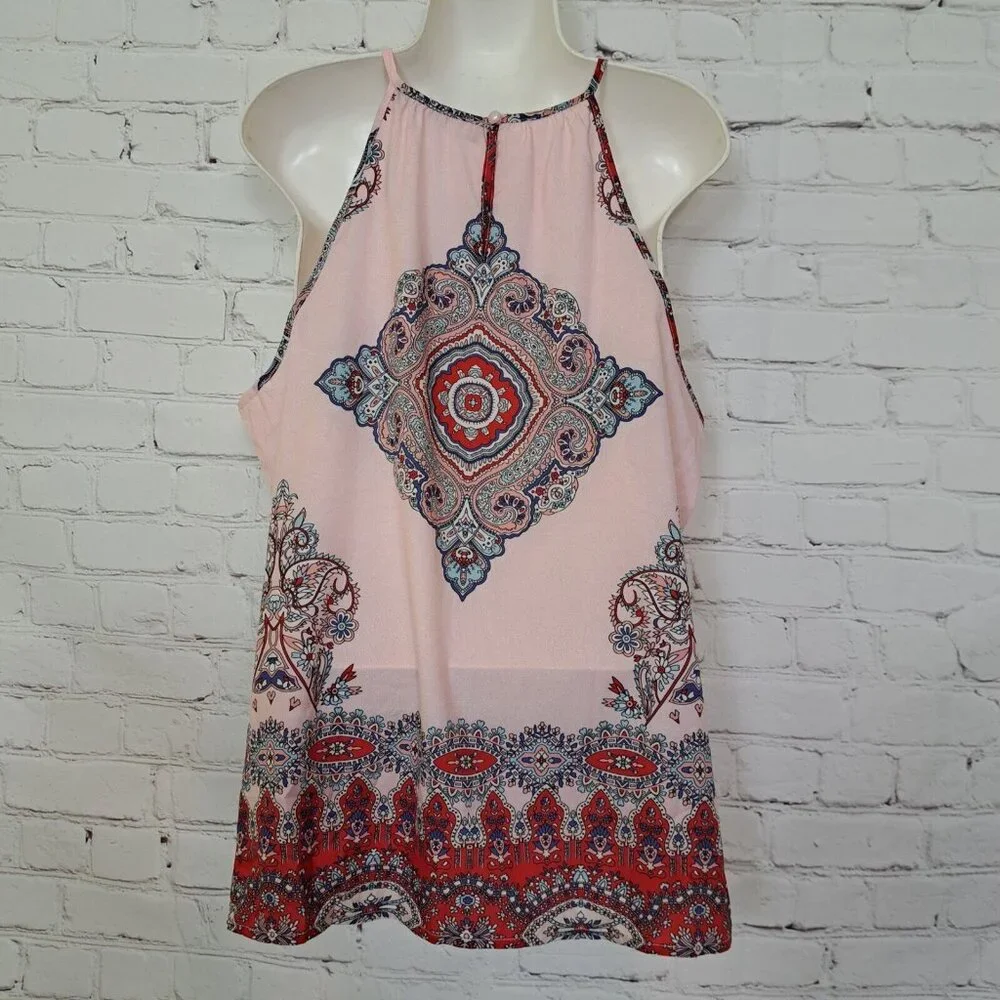 Yoins Paisley Print Halter Top Size Large